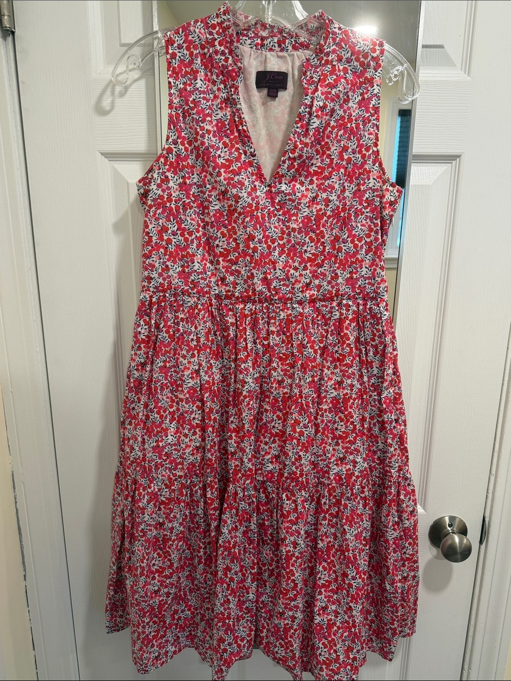 J Crew Liberty Print Midi Tiered Dress - Size XXS